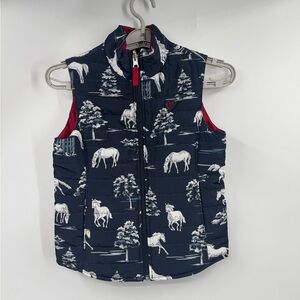 Ariat Boys  Puffer Horse Equestrian Vest Size 10 Medium M Red Warm